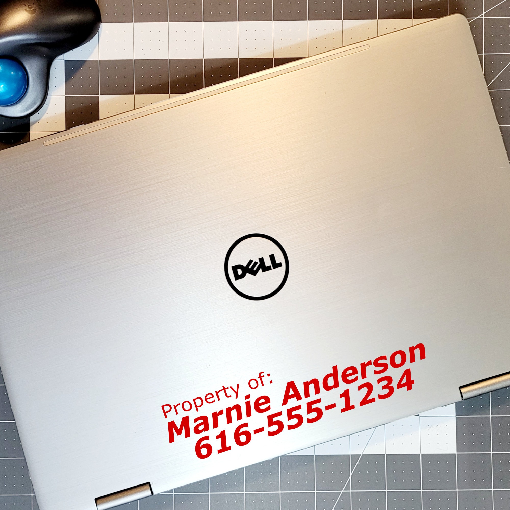 Custom Laptop Vinyl Decal: Personalized Text, 30 Colors (up to 20 ...