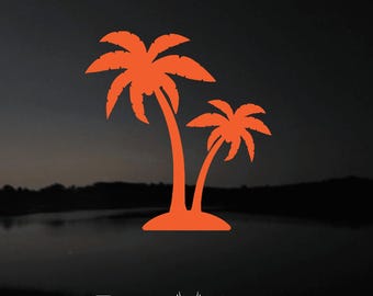 Palm Trees Vinyl Decal, Palm Tree decor for car