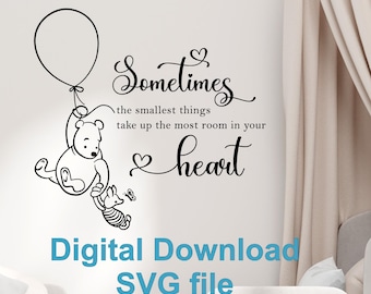 Classic Winnie the Pooh: Digital Download File, .SVG