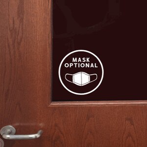 Mask Optional Vinyl Decal. Respectfully Inform Your Customers of the ...