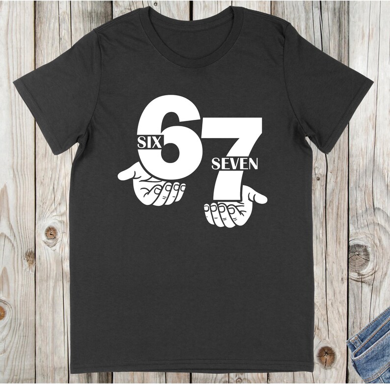 Six Seven with Hands Design: SVG Digital Download of 6-7 image 3