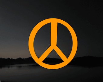 Peace Sign Vinyl Decal - Car, Camper, Laptop - 6 inch