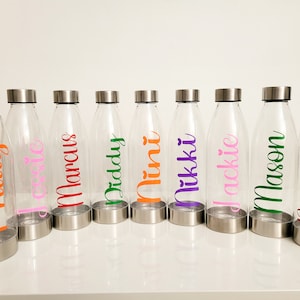 Personalized Clear Plastic Water Bottle