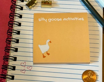 Pense-bête Activités Silly Goose | Papeterie mignonne