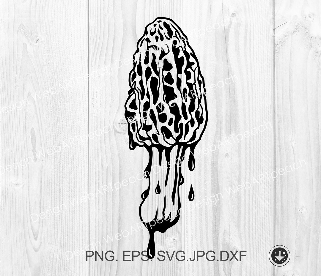 Dripping Mushroom SVG Morel Mushrooms SVG Psychedelic - Etsy