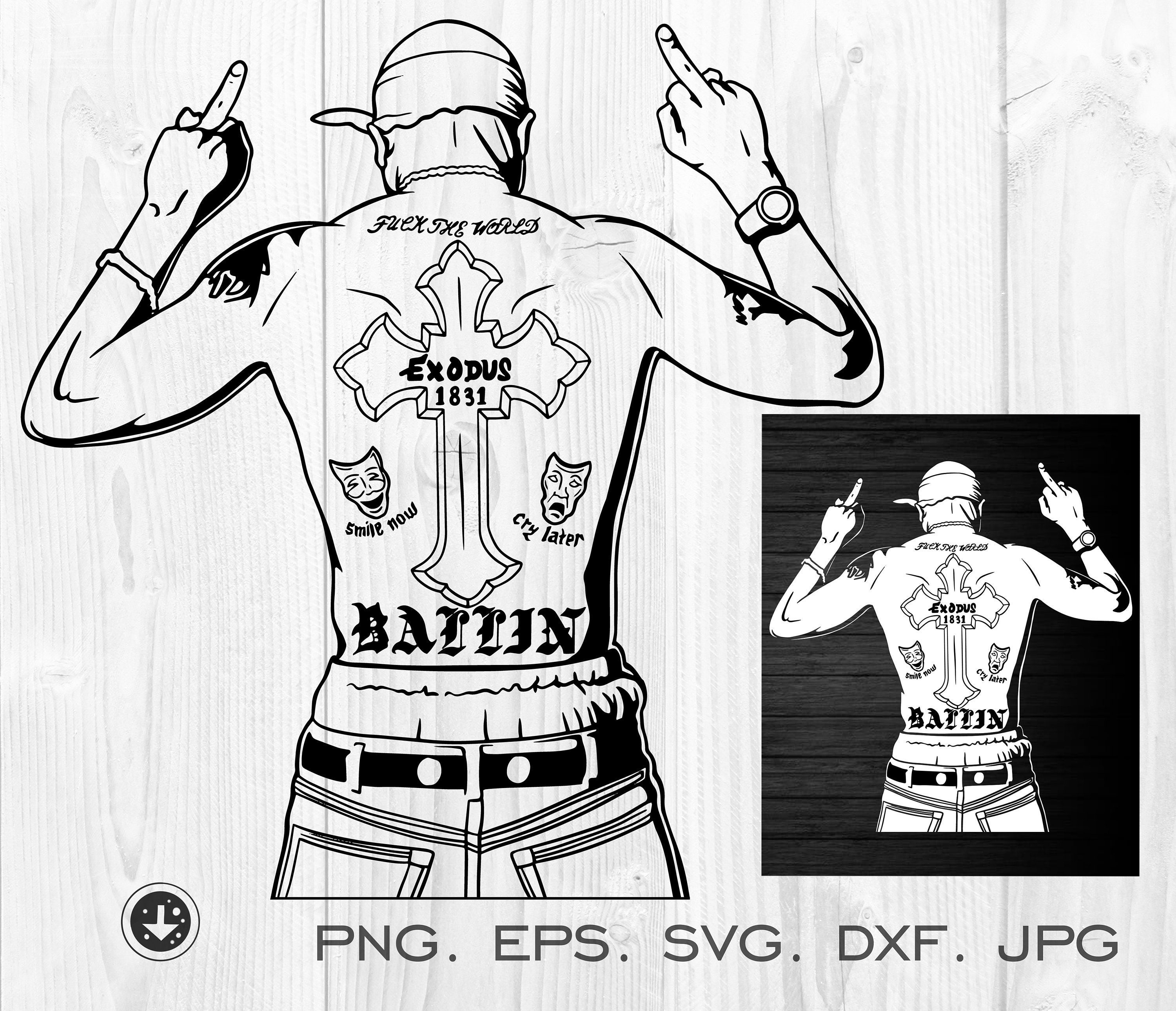Tupac Back Tattoo Svg 2PAC Svg Rapper Tupac Svg Tupac Shakur - Etsy New Zealand