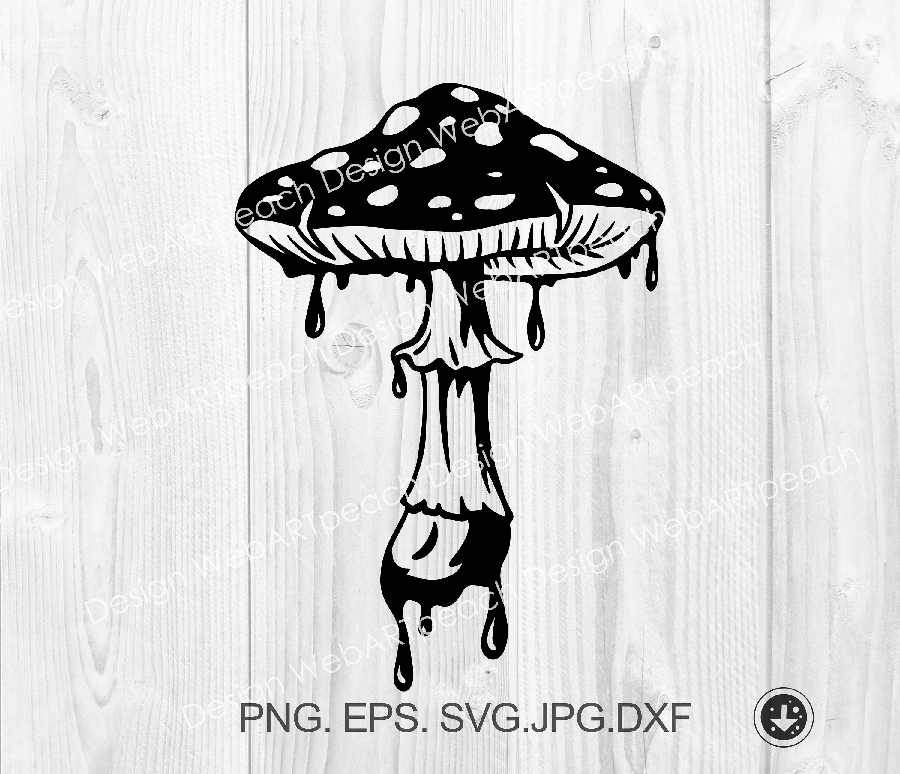 Dripping Mushroom Svgamanita Mushrooms SVG psychedelic Etsy