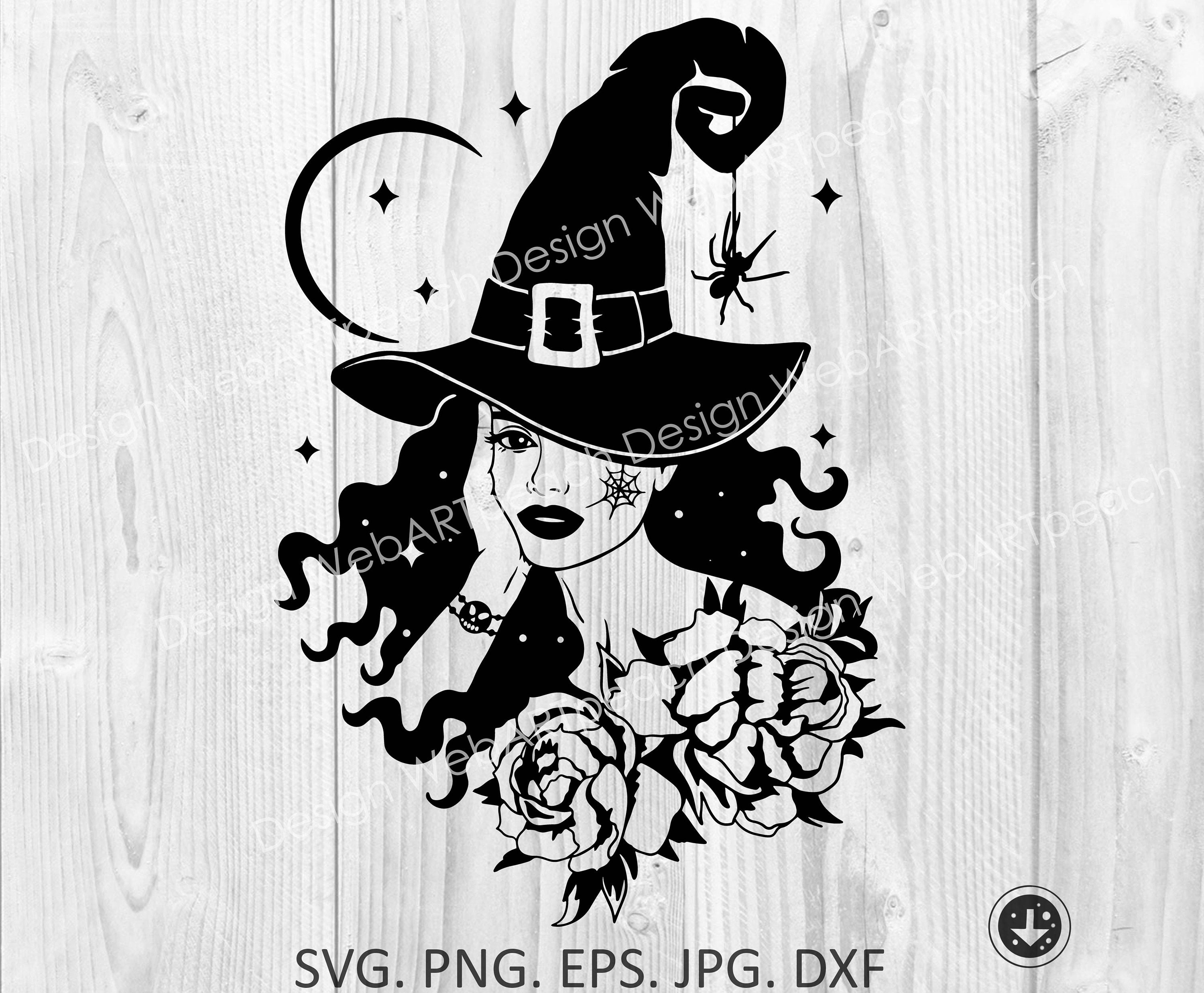 Witchcraft Svg File Witch Svgpngdxf Halloween Witch Svg - Etsy