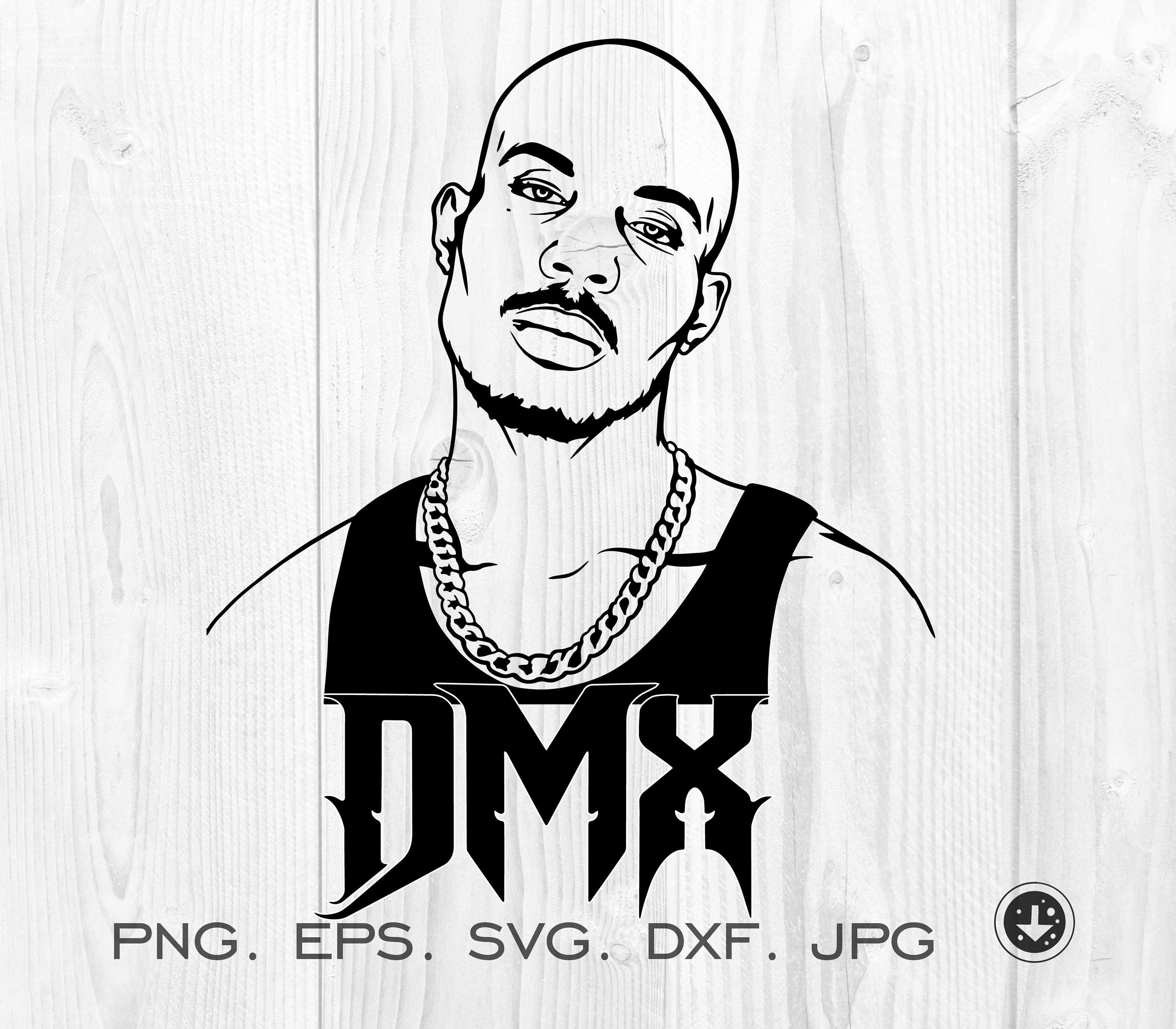 DMX Svg Png Cricut Clipart File. Earl Simmons DMX Rapper Svg Etsy Canada