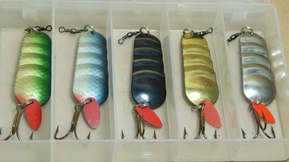 5-color Assortment of Vintage ABU Atom Sweden 12g/5cm Fishing Spoons-never  Fished 