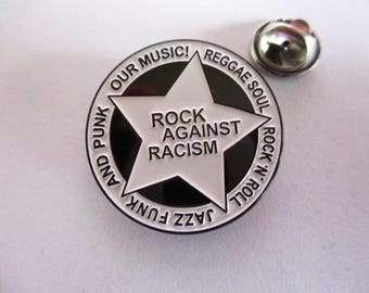 Badge Pin's Métal Vintage - Rock Against Sexism - Fabriqué Aux États-Unis - Années 80/90