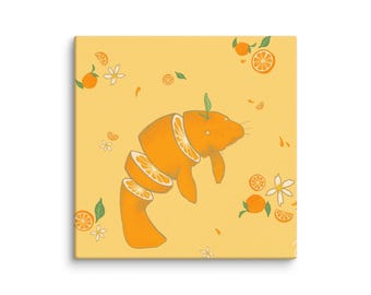 Mandarin Manatee Canvas
