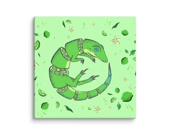 Lime Lizard Canvas Print