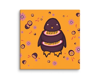 Passionfruit Penguin Canvas Print