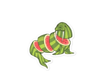 Watermelon Walrus Sticker