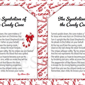 Symbolism of the Candy Cane Poem ~ Gift Tags &amp; Bookmarks ~ Christmas ...