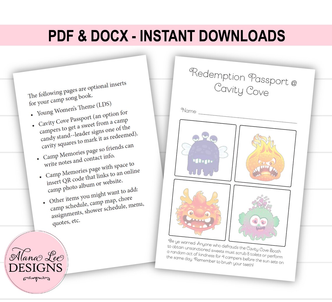 Camp Songbook for LDS Girls Camp / Young Women Camp / Other - Etsy