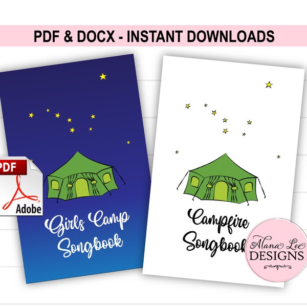 Camp Songbook voor LDS Girls Camp / Young Women Camp / andere jeugdkampen met 81 liedjes **Instant Download PDF**