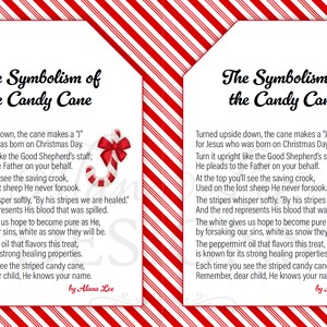 Symbolism of the Candy Cane Poem ~ Gift Tags &amp; Bookmarks ~ Christmas ...