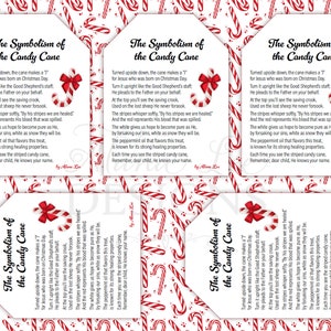 Symbolism of the Candy Cane Poem ~ Gift Tags &amp; Bookmarks ~ Christmas ...
