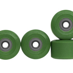 Apex New Street Fingerboard Wheels - 65D All Terrain Polymer - ABEC-9 Bearings - "Avocado"