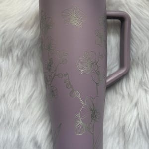 Brumate 40 oz engraved tumbler~Customized Brumate gift~ Insulated hot and cold 40 oz Tumbler ~Custom Engraved Brumate Tumbler~Orchids