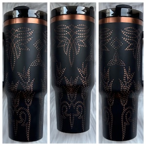Boot Stitch 40 oz engraved tumbler~ Western lover gift~ Insulated hot and cold 40 oz Tumbler ~Custom Engraved Tumbler~