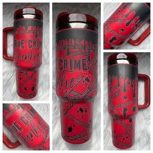 True Crime engraved tumbler~ True Crime lover gift~ Insulated hot and cold 40 oz Tumbler ~Custom Engraved Tumbler~