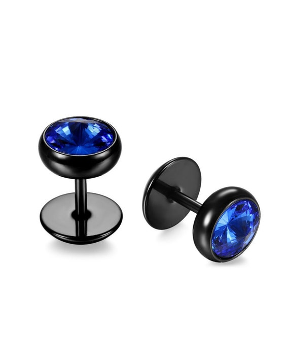 LIEBLICH Black Round Stud Earrings Set Stainless India | Ubuy