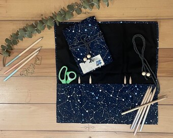 Eco-friendly, plastic-free pencil case - constellation design