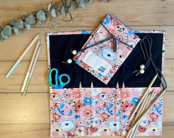Eco-friendly, plastic-free pencil case -  orange cats