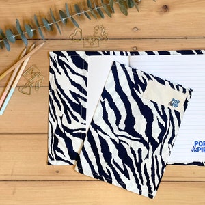 Environmentally friendly school book covers - zebra print