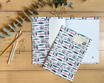 Environmentally friendly school book covers - coloured fish design