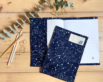 Environmentally friendly school book cover - constellation galaxy design