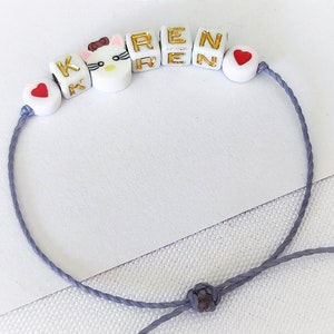 Joyería personalizada - joyería de verano - joyería - joyería de nombre - pulsera - joyería hecha a mano - joyería de letras - regalo personalizado