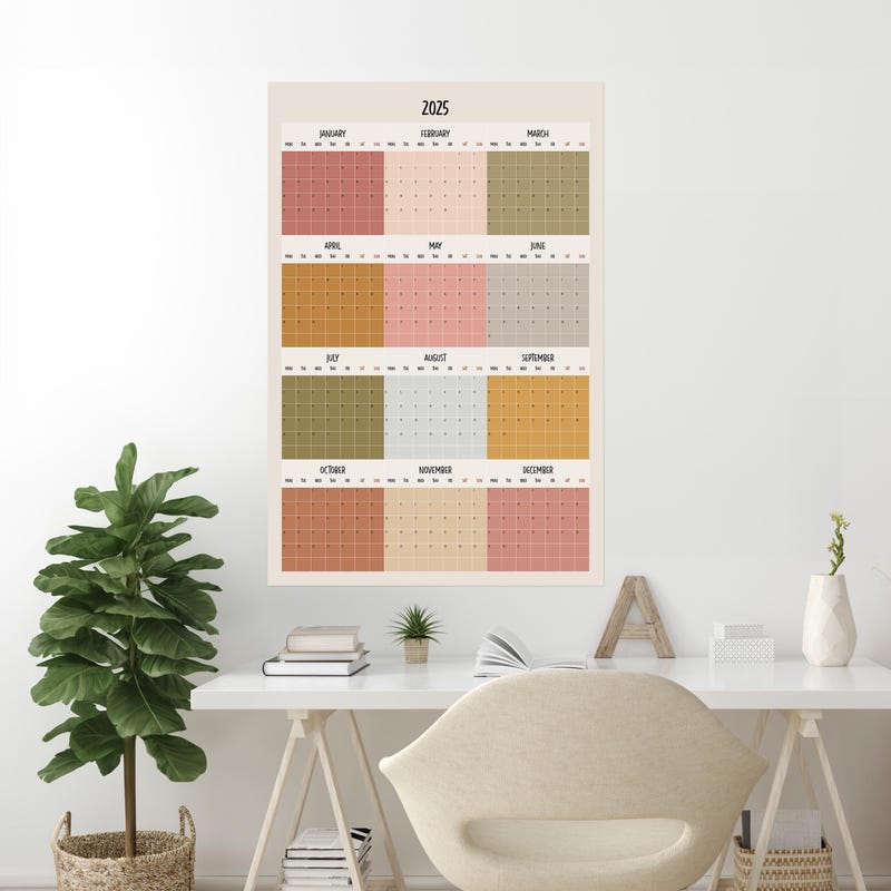 2025 Wall Planner Etsy UK