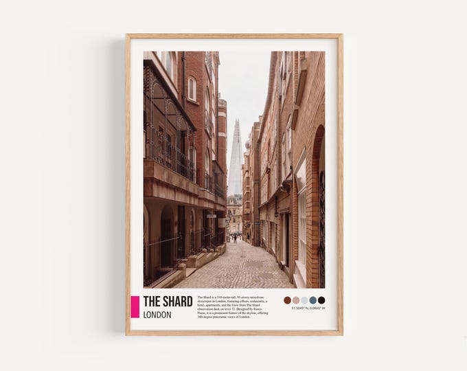 The Shard London Print, City Architecture Photography, Modern Wall Art