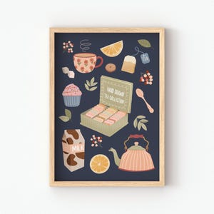 Tea Time, Illustration Print, A4, A3 House Decor, Wall Art Print, Wall Decor