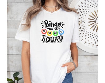 Bingo Squad Tshirt, unisex Bingo player shirt, Bingo birthday gift, Bingo lover group tee