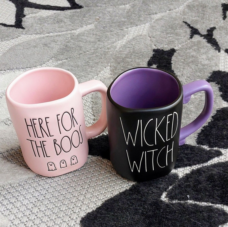 Rae Dunn Halloween Coffee Mugs Ghost Coffee Much Here for Etsy