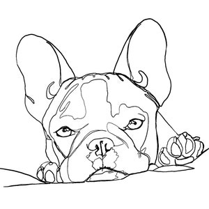 Bulldog francés linda imagen de una sola línea minimalista - Etsy España Bulldog francés linda imagen de una sola línea minimalista - Etsy España