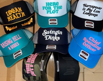 Aangepaste truckerpet met bladerdeegprint, gepersonaliseerde schuimpetten, baseballcaps met 3D-print mesh op de achterkant