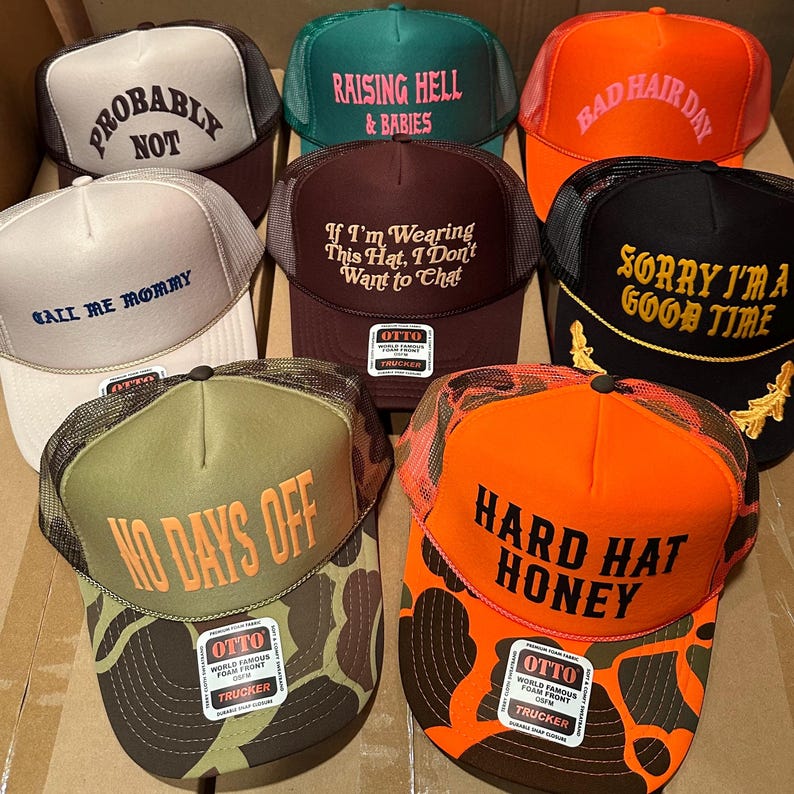 Custom Puff Print Trucker Hat, 3D, Personalized Foam Hat, Mesh Back, Cap image 20