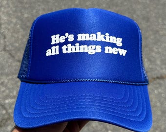 Custom Puff Print Trucker Hat, 3D, Personalized Foam Hat, Mesh Back, Cap