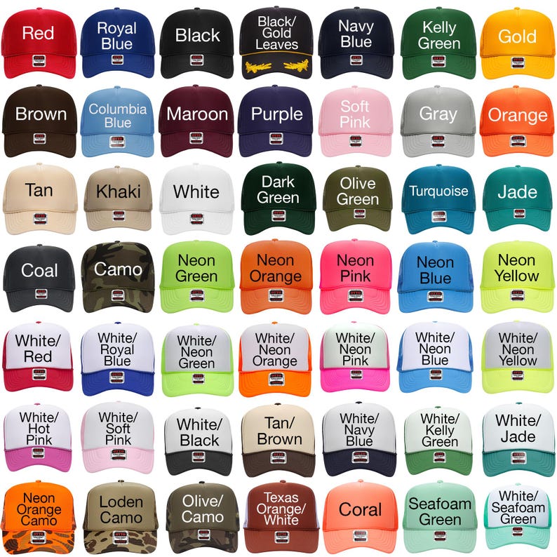 Custom Puff Print Trucker Hat, 3D, Personalized Foam Hat, Mesh Back, Cap image 3