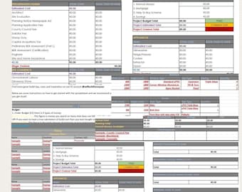 Selfbuild Excel Budget Tracker | Construction Cost and Stages Tracker | Quote Tracker | Mortgage Drawdown Tracker |  Build Management