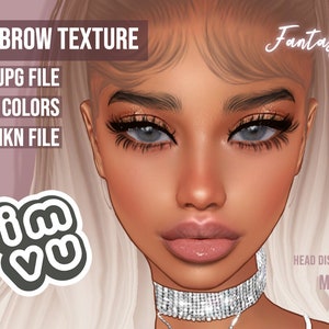 IMVU Wenkbrauwen Fantasy | Textuur, dekkingskaart, bestanden, CHKN-project, digitale wenkbrauwen, 3D, realistisch, handgetekende wenkbrauwen