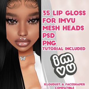 35 Lip Gloss Ultra HD für IAVU Mesh Heads (Passend) | Sims | Zweites Leben | Realistischer Lippenstift, Lipgloss, 2D-Dateien für digitale Kunst