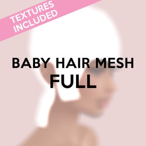 IMVU Baby Hair .xmf MESH (Full) + 2 cartes d'opacité GRATUITES