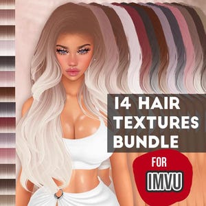 Pack Balayage de 14 colores para cabello IMVU: hermosos archivos de calidad premium para peinados IMVU con múltiples estilos incluidos.